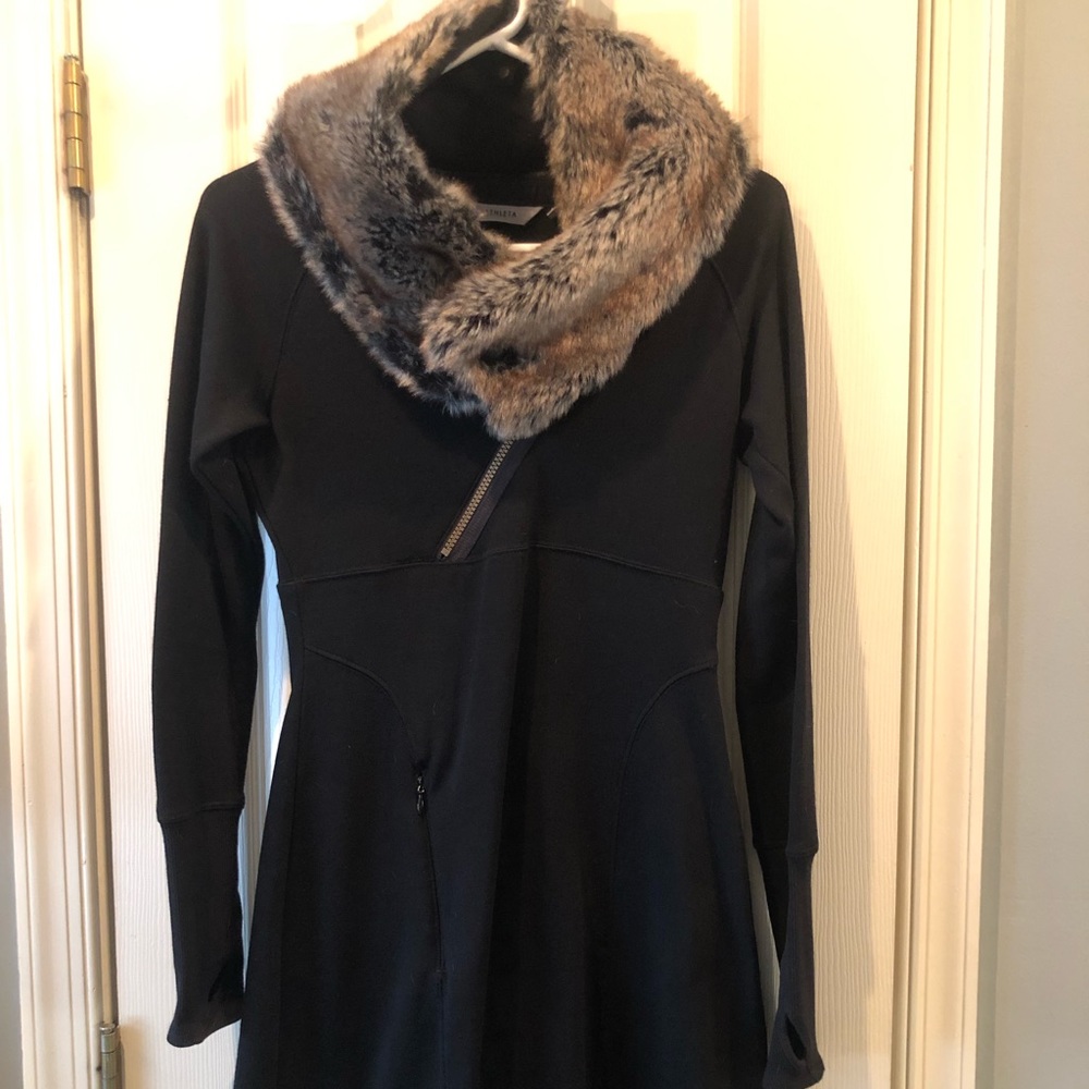 Athleta Black Wool Blend Dress size XS